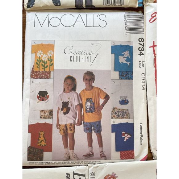 VTG. Lot 8 McCall's Patterns Annie Girls Boys Dresses Suits Jumpers Mid Century - Picture 6 of 9